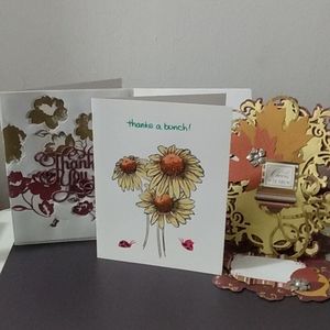 5 x 6.5 Handmade Colored, Embossed and Inlay Greeting Cards